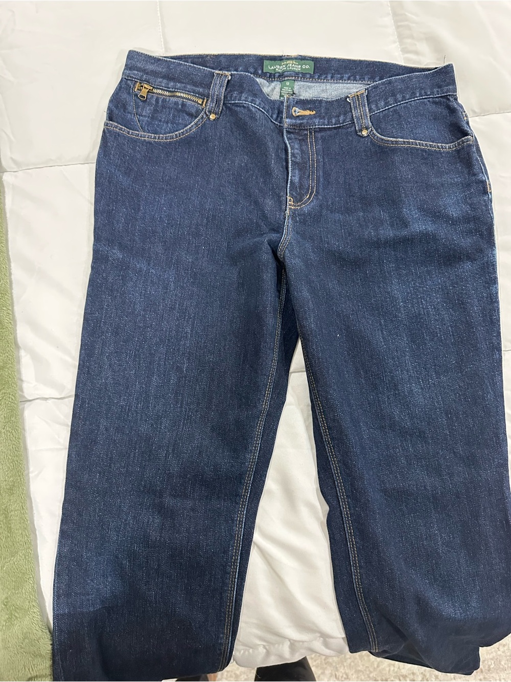 Lauren Ralph Lauren Straight-Leg Dark Blue Jeans